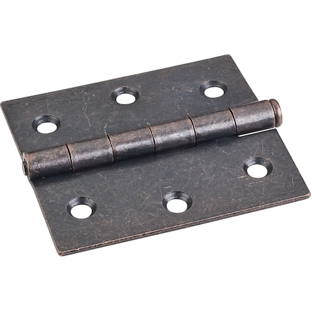Hardware Resources Dark Antique Copper Machined 3"x2-3/4"  Single Full Swaged Butt Hinge OL33550DACM